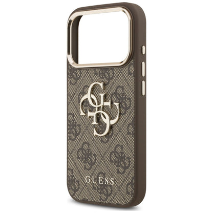 Futrola za Apple iPhone 18 Pro / 17 Pro, Guess, 4G Classic Logo with Strap, zlatnosmeđa