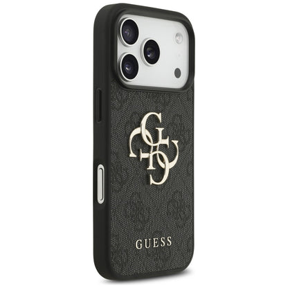 Futrola za Apple iPhone 18 Pro / 17 Pro, Guess, 4G Classic Logo sa trakom, Crna