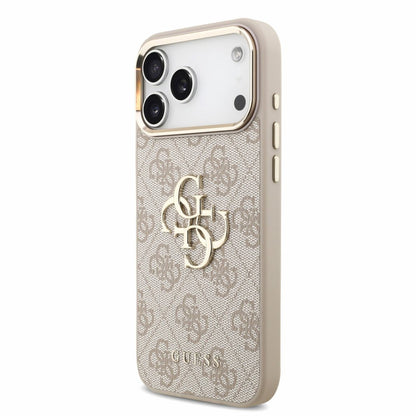 Futrola za Apple iPhone 18 Pro / 17 Pro, Guess, 4G Classic Logo with Strap, ružičasto zlatna