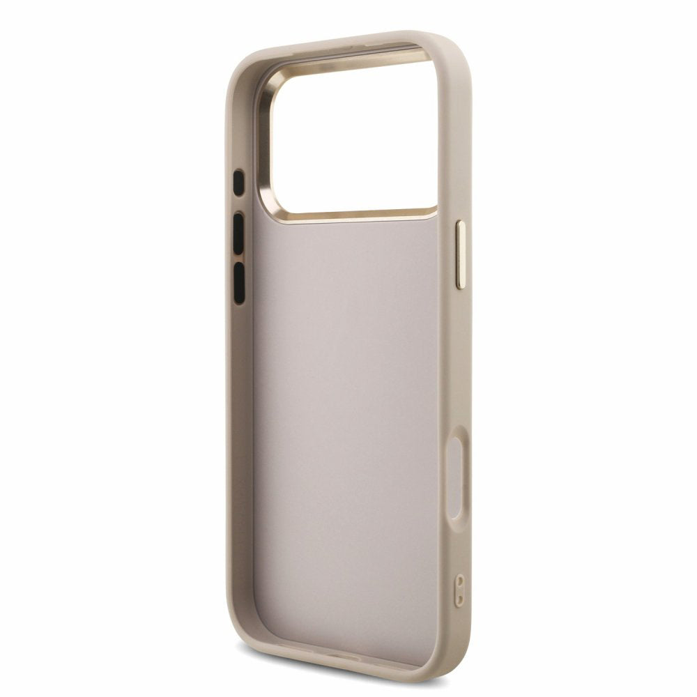 Futrola za Apple iPhone 18 Pro / 17 Pro, Guess, 4G Classic Logo with Strap, ružičasto zlatna