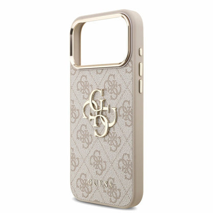 Futrola za Apple iPhone 18 Pro / 17 Pro, Guess, 4G Classic Logo with Strap, ružičasto zlatna