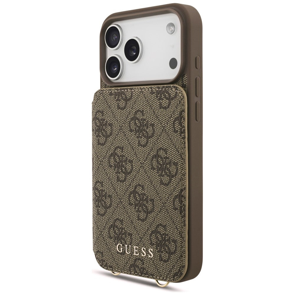 Futrola za Apple iPhone 18 Pro / 17 Pro, Guess, 4G Crossbody Cardslot, braon