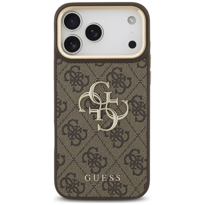 Futrola za Apple iPhone 18 Pro / 17 Pro, Guess, Big 4G Classic Logo & Big Strap Metal Buttons, braon