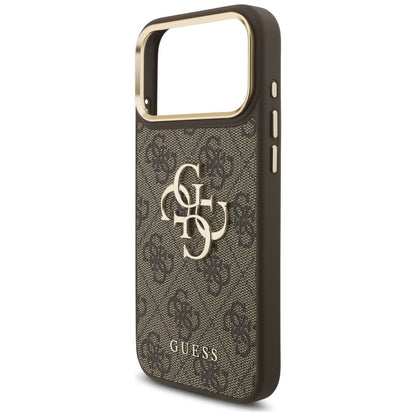 Futrola za Apple iPhone 18 Pro / 17 Pro, Guess, Big 4G Classic Logo & Big Strap Metal Buttons, braon