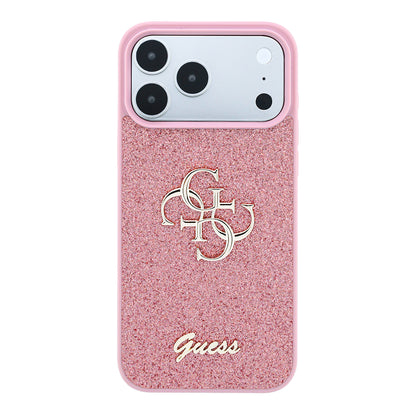 Futrola za Apple iPhone 18 Pro / 17 Pro, Guess, Fixed Glitter Big 4G, Roze