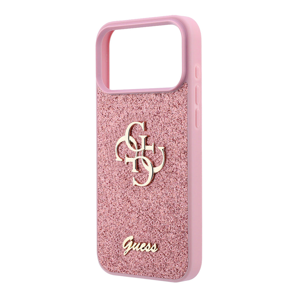 Futrola za Apple iPhone 18 Pro / 17 Pro, Guess, Fixed Glitter Big 4G, Roze