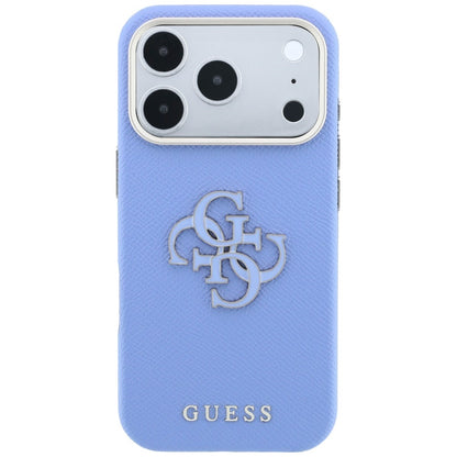 Futrola za Apple iPhone 18 Pro / 17 Pro, Guess, Grained Big Resin Logo, Plava