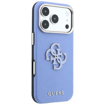 Futrola za Apple iPhone 18 Pro / 17 Pro, Guess, Grained Big Resin Logo, Plava