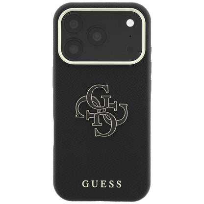 Futrola za Apple iPhone 18 Pro / 17 Pro, Guess, Grained Big Resin Logo, Crna