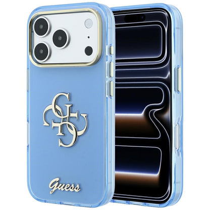 Futrola za Apple iPhone 18 Pro / 17 Pro, Guess, IML 4G Metal Script, Plava