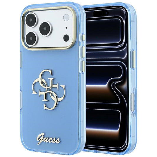 Futrola za Apple iPhone 18 Pro / 17 Pro, Guess, IML 4G Metal Script, Plava