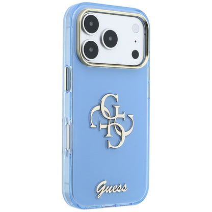 Futrola za Apple iPhone 18 Pro / 17 Pro, Guess, IML 4G Metal Script, Plava