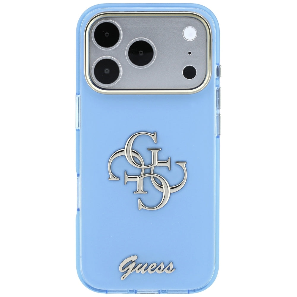 Futrola za Apple iPhone 18 Pro / 17 Pro, Guess, IML 4G Metal Script, Plava