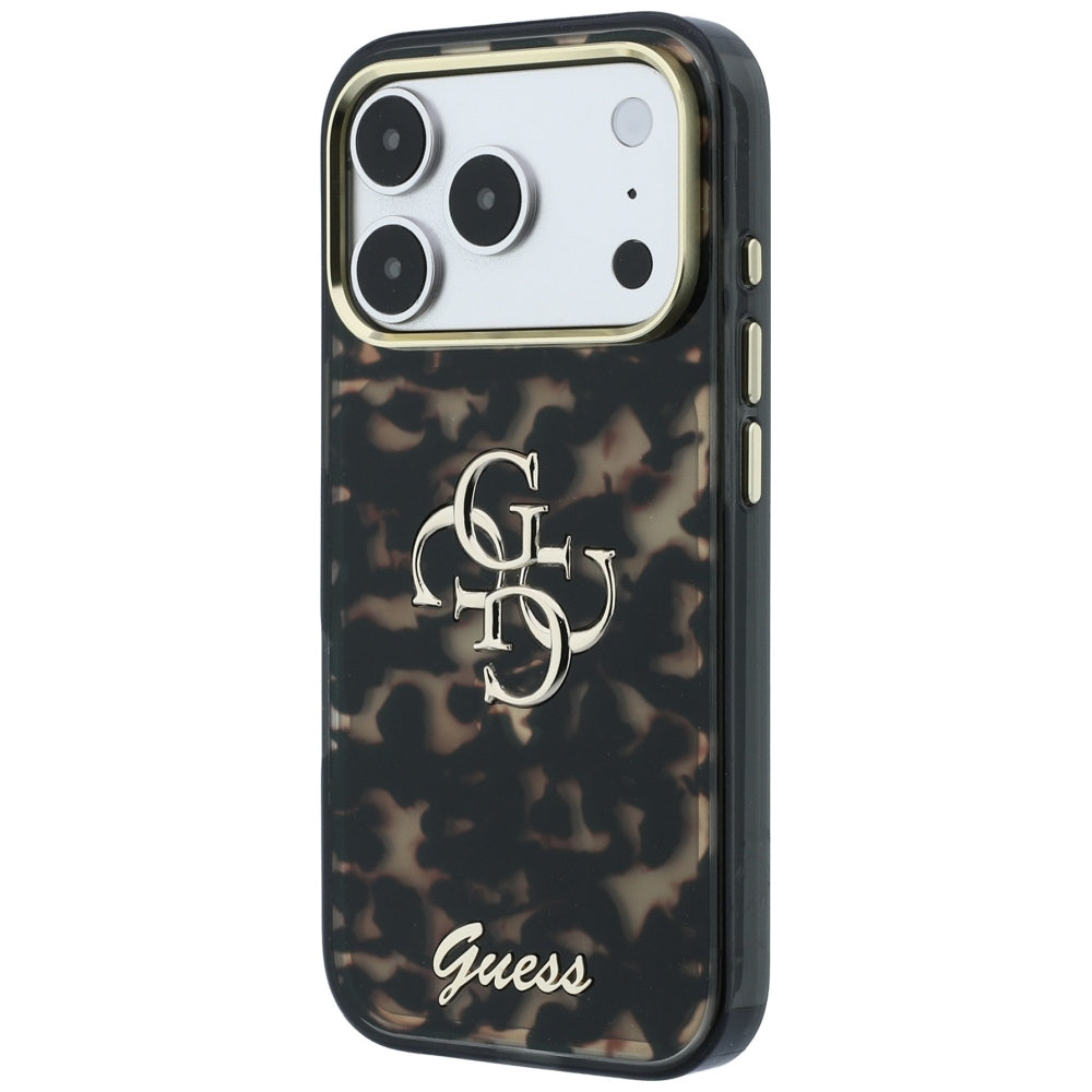 Futrola za Apple iPhone 18 Pro / 17 Pro, Guess, IML 4G Metal Script, Braon