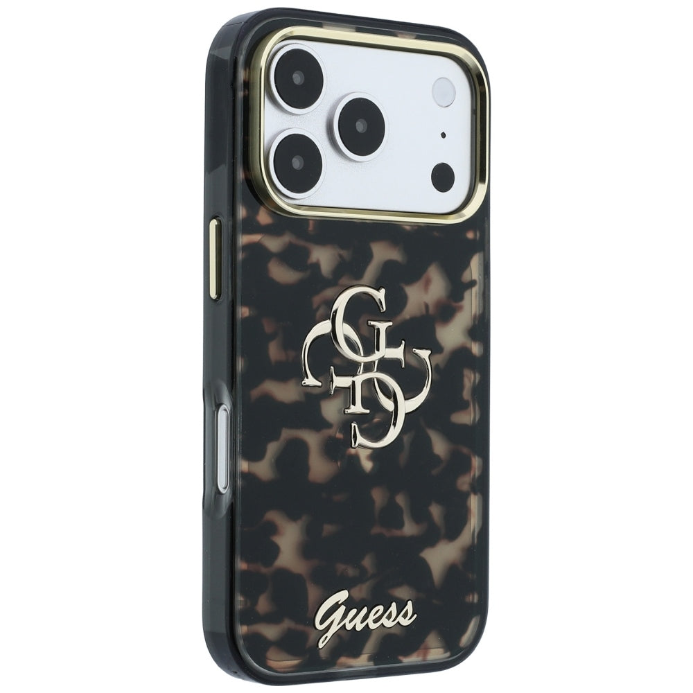 Futrola za Apple iPhone 18 Pro / 17 Pro, Guess, IML 4G Metal Script, Braon