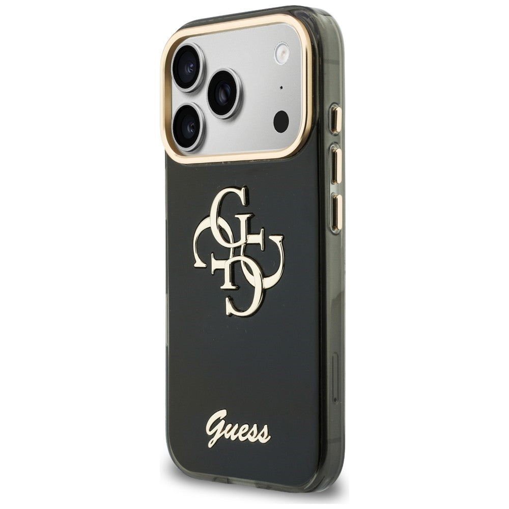 Futrola za Apple iPhone 18 Pro / 17 Pro, Guess, IML 4G Metal Script, Crna