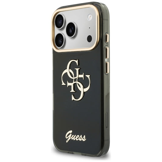 Futrola za Apple iPhone 18 Pro / 17 Pro, Guess, IML 4G Metal Script, Crna