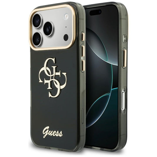 Futrola za Apple iPhone 18 Pro / 17 Pro, Guess, IML 4G Metal Script, Crna