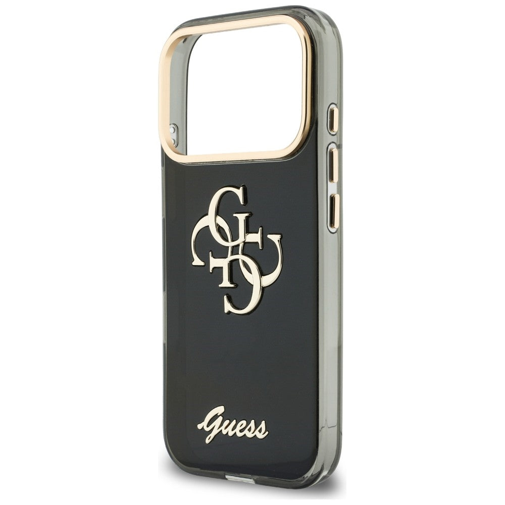 Futrola za Apple iPhone 18 Pro / 17 Pro, Guess, IML 4G Metal Script, Crna