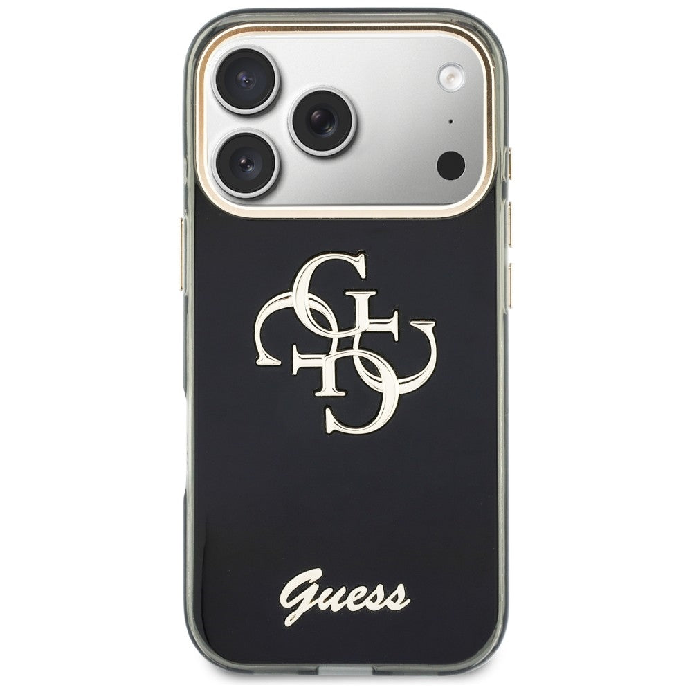 Futrola za Apple iPhone 18 Pro / 17 Pro, Guess, IML 4G Metal Script, Crna