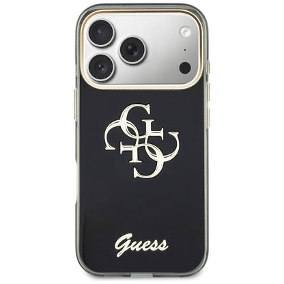 Futrola za Apple iPhone 18 Pro / 17 Pro, Guess, IML 4G Metal Script, Crna
