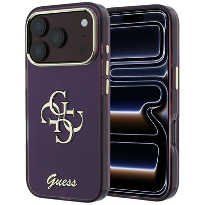 Futrola za Apple iPhone 18 Pro / 17 Pro, Guess, IML 4G Metal Script, Bordo