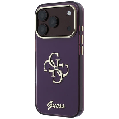 Futrola za Apple iPhone 18 Pro / 17 Pro, Guess, IML 4G Metal Script, Bordo