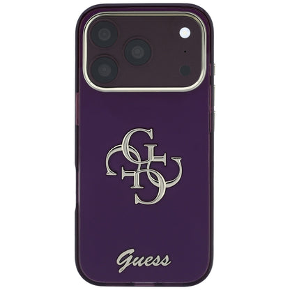 Futrola za Apple iPhone 18 Pro / 17 Pro, Guess, IML 4G Metal Script, Bordo