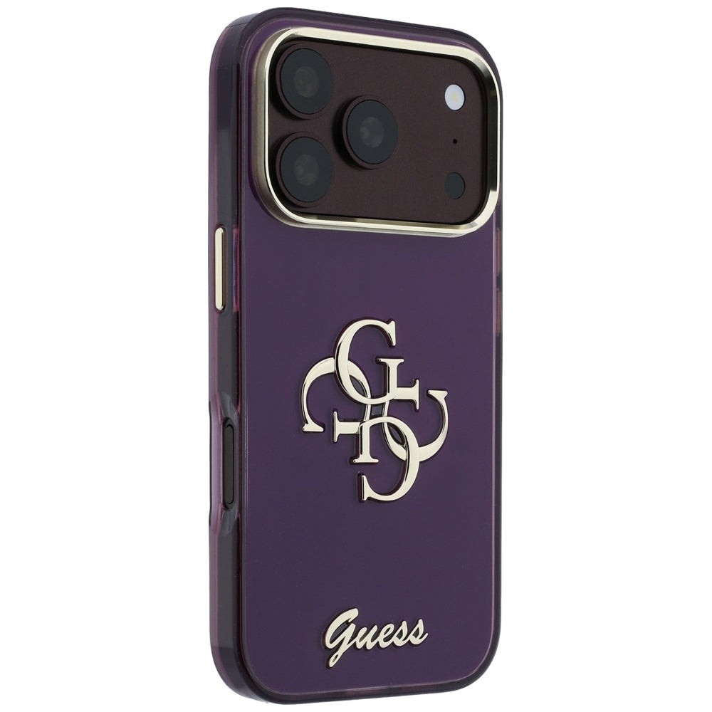 Futrola za Apple iPhone 18 Pro / 17 Pro, Guess, IML 4G Metal Script, Bordo
