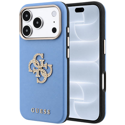 Futrola za Apple iPhone 18 Pro / 17 Pro, Guess, Smooth Big Strass Logo, Plava