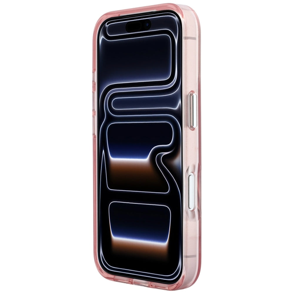 Futrola za Apple iPhone 18 Pro / 17 Pro, Karl Lagerfeld, IML Big Signature Resin Logo and Metal Frame, Roze