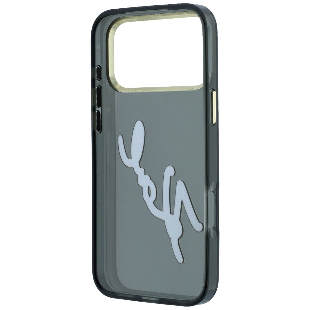 Futrola za Apple iPhone 18 Pro / 17 Pro, Karl Lagerfeld, IML Big Signature Resin Logo and Metal Frame, Crna