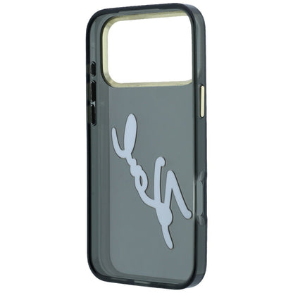 Futrola za Apple iPhone 18 Pro / 17 Pro, Karl Lagerfeld, IML Big Signature Resin Logo and Metal Frame, Crna