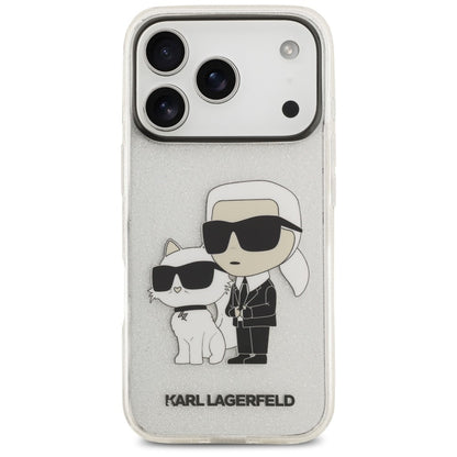 Maska za Apple iPhone 18 Pro / 17 Pro, Karl Lagerfeld, IML Glitter Karl and Choupette NFT, providna