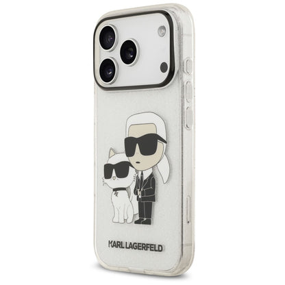 Maska za Apple iPhone 18 Pro / 17 Pro, Karl Lagerfeld, IML Glitter Karl and Choupette NFT, providna