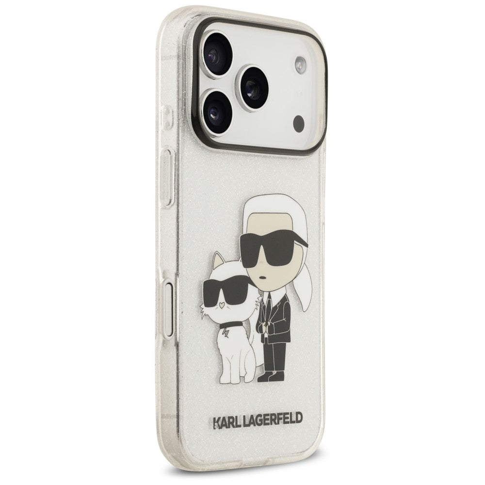 Maska za Apple iPhone 18 Pro / 17 Pro, Karl Lagerfeld, IML Glitter Karl and Choupette NFT, providna