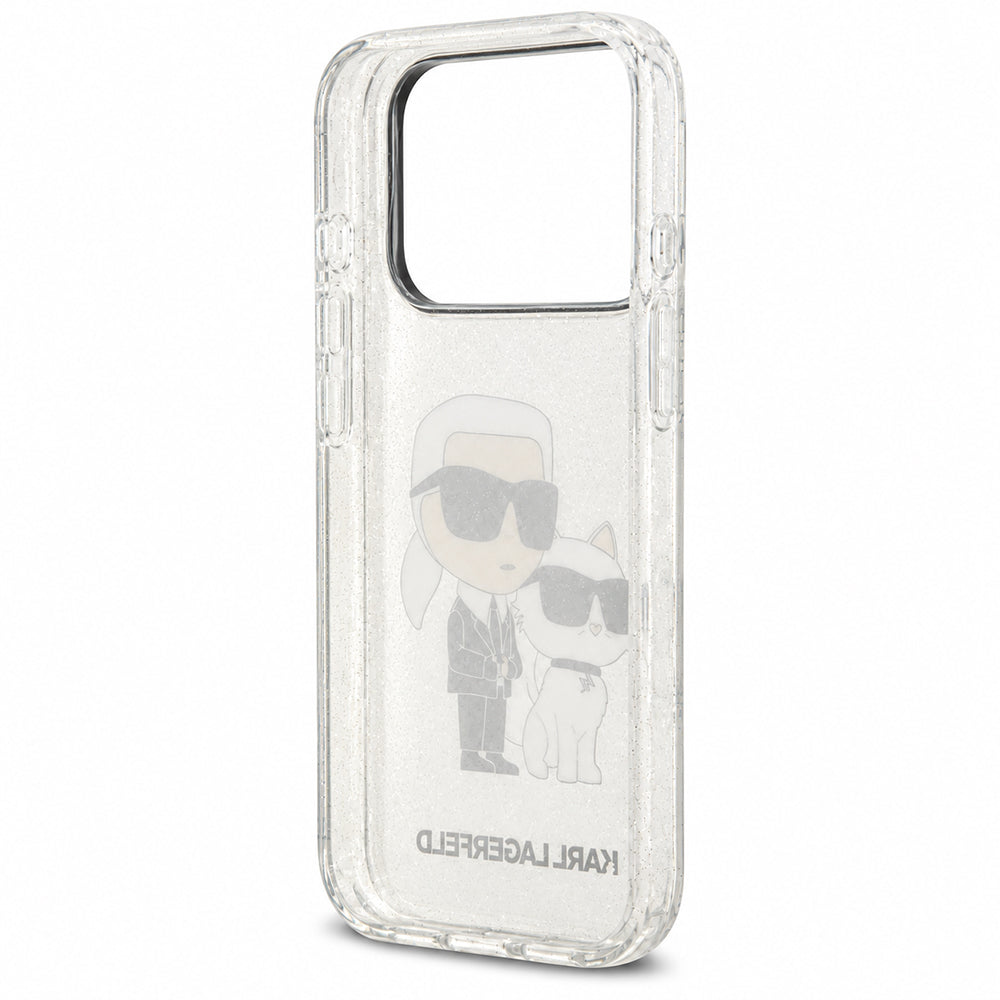 Maska za Apple iPhone 18 Pro / 17 Pro, Karl Lagerfeld, IML Glitter Karl and Choupette NFT, providna