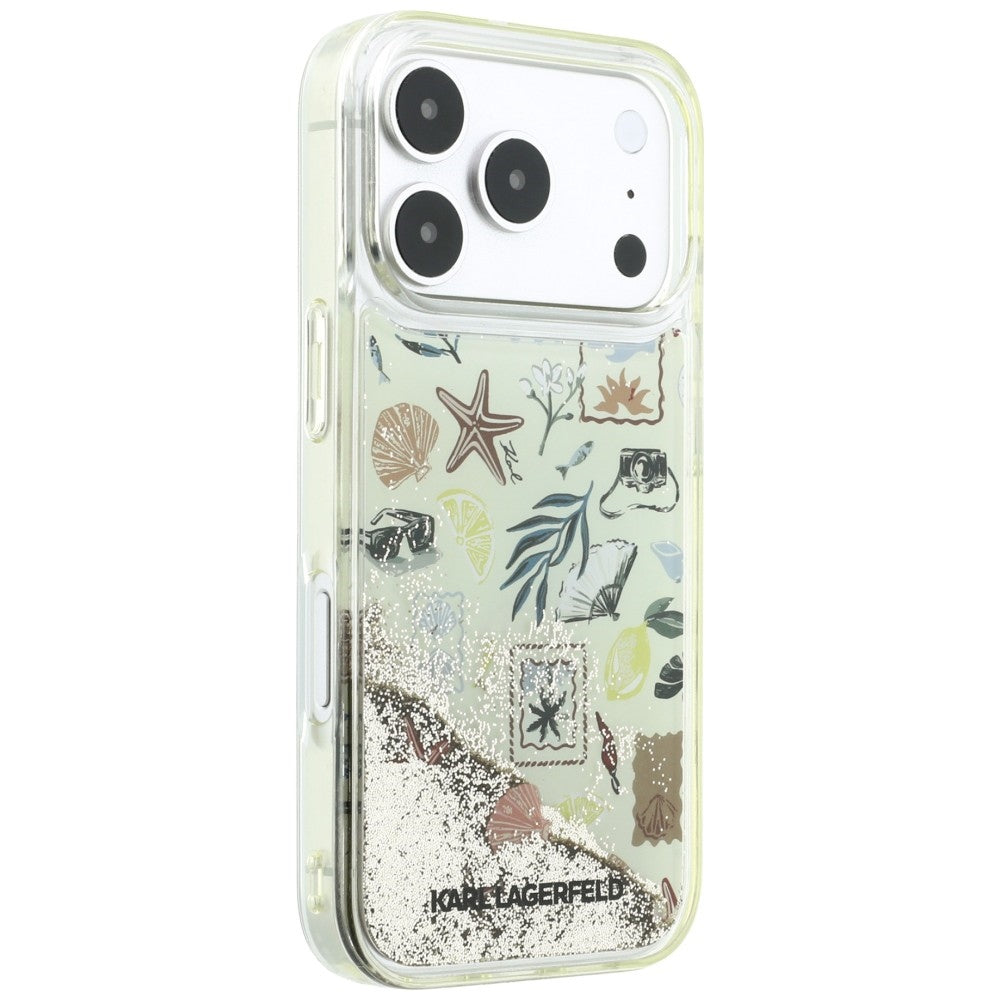 Futrola za Apple iPhone 18 Pro / 17 Pro, Karl Lagerfeld, Liquid Glitter Beach and Sand, Bež