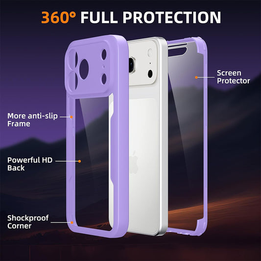 Futrola za Apple iPhone 18 Pro / 17 Pro, Techsuit, ColorVerse 360, Ljubičasta