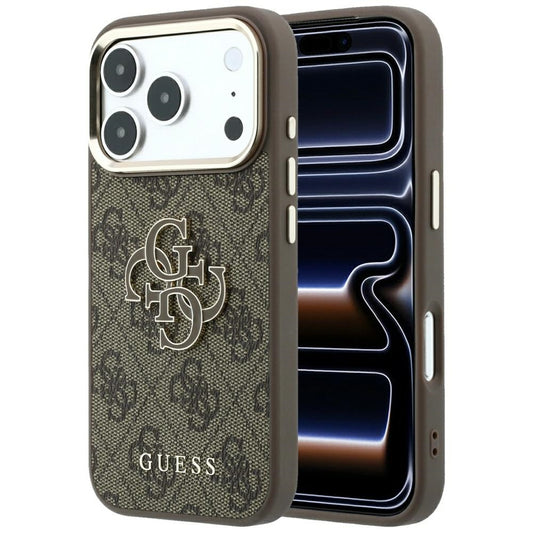 Futrola za Apple iPhone 18 Pro Max / 17 Pro Max, Guess, 4G Big Resin Logo, Braon