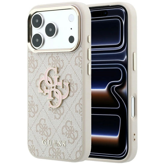 Futrola za Apple iPhone 18 Pro Max / 17 Pro Max, Guess, 4G Big Resin Logo, Roze