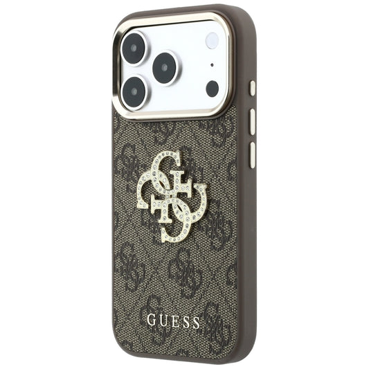 Futrola za Apple iPhone 18 Pro Max / 17 Pro Max, Guess, 4G Big Strass Logo, Braon