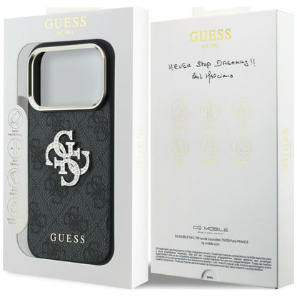 Futrola za Apple iPhone 18 Pro Max / 17 Pro Max, Guess, 4G Big Strass Logo, Crna