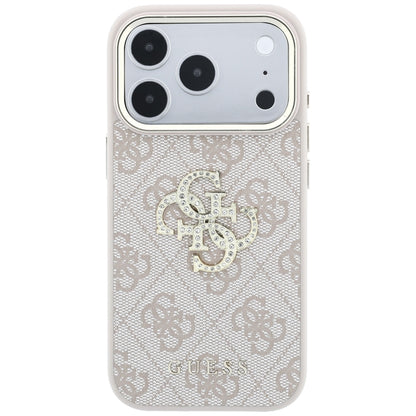 Futrola za Apple iPhone 18 Pro Max / 17 Pro Max, Guess, 4G Big Strass Logo, Roze