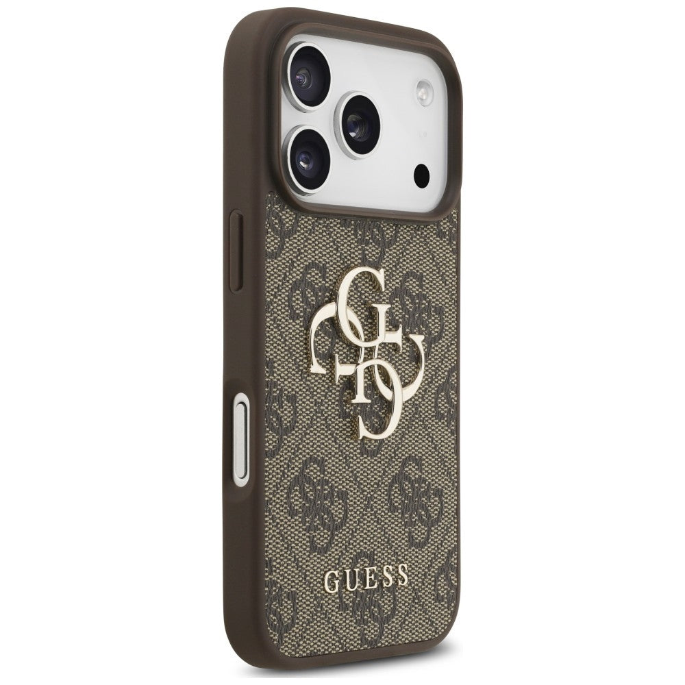 Futrola za Apple iPhone 18 Pro Max / 17 Pro Max, Guess, 4G Classic Logo sa trakom, Braon