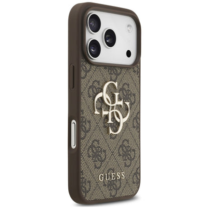 Futrola za Apple iPhone 18 Pro Max / 17 Pro Max, Guess, 4G Classic Logo sa trakom, Braon