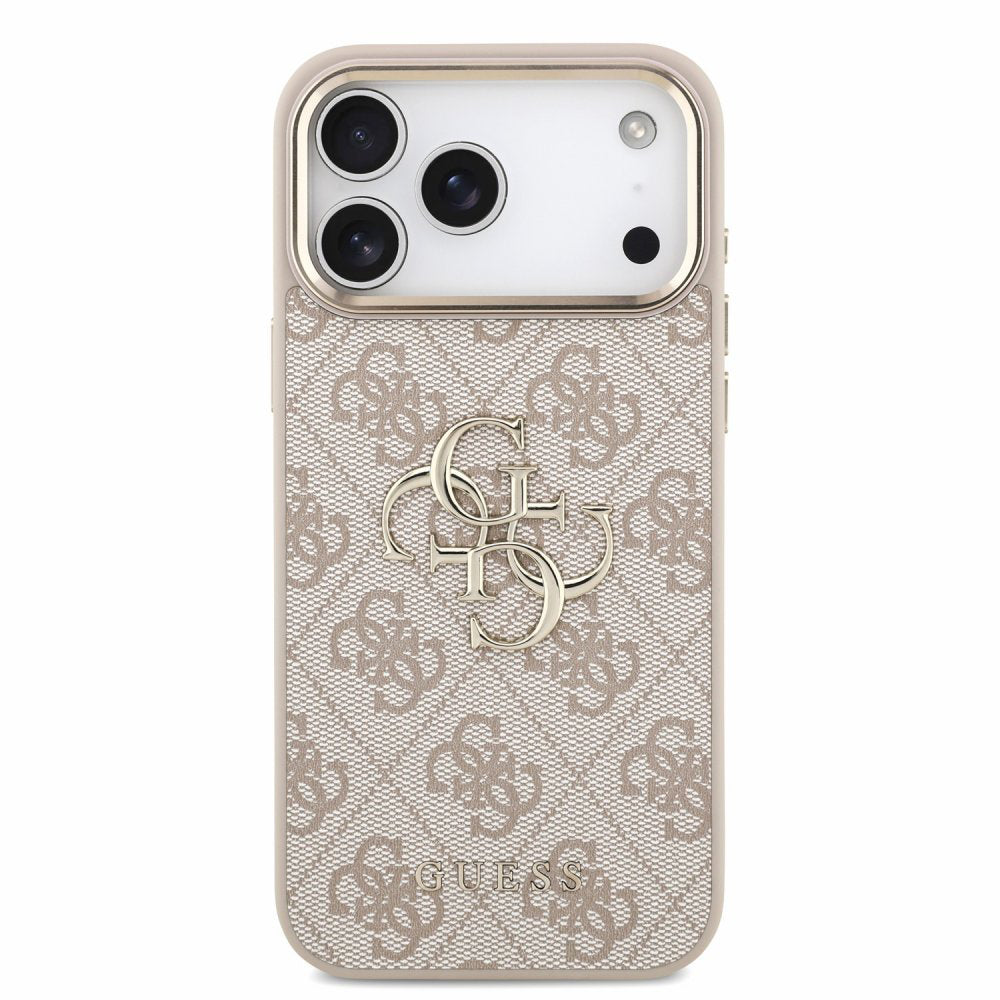 Futrola za Apple iPhone 18 Pro Max / 17 Pro Max, Guess, 4G Classic Logo sa trakom, Roze Zlatna