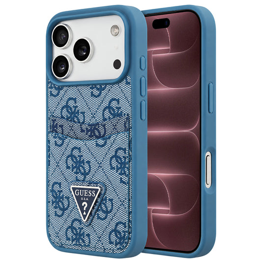 Futrola za Apple iPhone 18 Pro Max / 17 Pro Max, Guess, 4G Double Card Triangle, plava