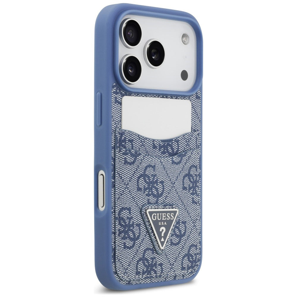 Futrola za Apple iPhone 18 Pro Max / 17 Pro Max, Guess, 4G Double Card Triangle, plava