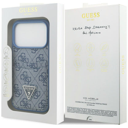 Futrola za Apple iPhone 18 Pro Max / 17 Pro Max, Guess, 4G Double Card Triangle, plava